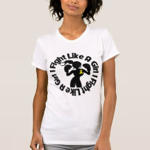 Bladder Cancer I Fight Like A Girl Pose Tshirts