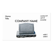 blank headstone business card template