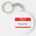 Blank name tag template keychains