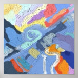 Blau guitare poster