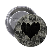Bleak Heart Gothic Valentine Pinback Buttons
