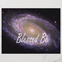 Blessed be saying against galaxy image personalized flyer