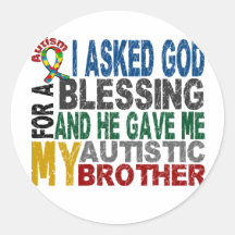 Blessing 5 BROTHER Autism T-Shirts & Apparel Sticker