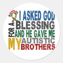 Blessing 5 BROTHERS Autism T-Shirts & Apparel Sticker