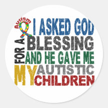 Blessing 5 CHILDREN Autism T-Shirts & Apparel Sticker