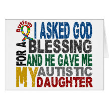 Blessing 5 DAUGHTER Autism T-Shirts & Apparel Greeting Cards