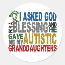 Blessing 5 GRANDDAUGHTERS Autism T-Shirts & Appare Stickers