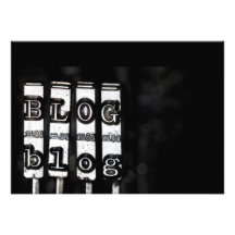 Blog typewriter script personalized announcements