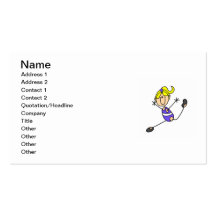Blonde Girl Gymnast Business Cards