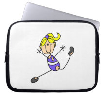 Blonde Girl Gymnast Laptop Sleeves