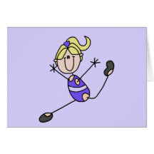 Blonde Girl Gymnastics T-shirts and Gifts Card