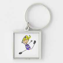 Blonde Girl Gymnastics T-shirts and Gifts Keychain