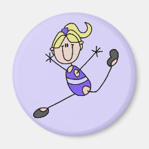 Blonde Girl Gymnastics T-shirts and Gifts Magnet