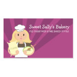 Blonde woman baking chef flour business cards business cards