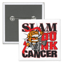 Blood Cancer - Slam Dunk Cancer Pinback Button