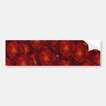 Blood red roses bumper sticker
