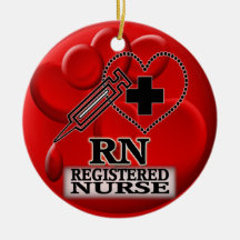 BLOOD RN CHRISTMAS ORNAMENT - REGISTERED NURSE