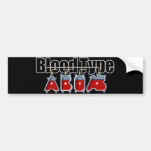 Blood type All バンパーステッカー