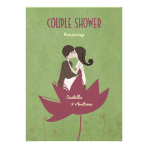 Blooming Love 2 Couple Shower Personalised Invitations