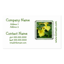 Blooming Yellow Trumpet Vine Business Cards