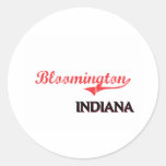 Bloomington Indiana City Classic Round Stickers
