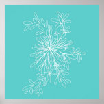 Blossom Pop Aqua Poster
