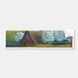 blossoms and mountains bumper sticker