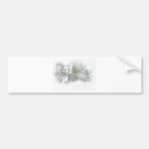 BLOSSOMS  WHITE BUMPER STICKERS