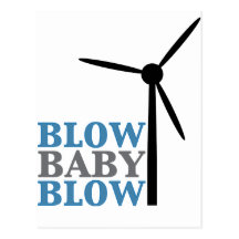 blow baby blow (wind energy) post cards