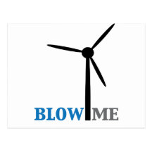 blow me wind turbine postcards
