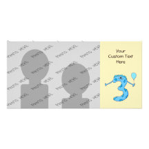 Blue 3rd Birthday Cartoon. Picture Card
