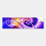 Blue Abstract Digital Art Bumper Sticker