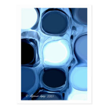 Blue Abstract Postcard