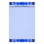 blue abstract stationery design