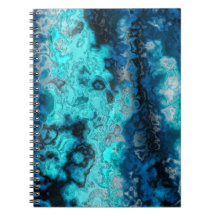 Blue Agate Spiral Note Books