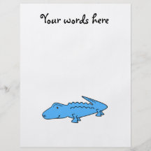 Blue alligator personalized flyer