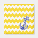 Blue Anchor Yellow Chevron Magnet