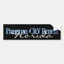 Blue and Black PCB Panama City Beach Florida Bumper Sticker