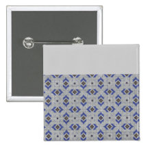 BLUE AND BROWN DIAMONDS PINBACK BUTTONS