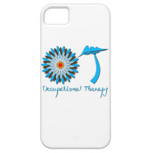 Blue and Brown Flower Power iPhone 5 Cases