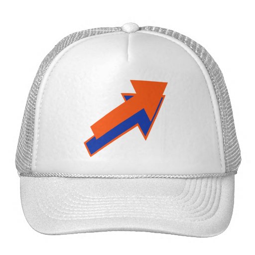Blue and Orange Arrows Mesh Hats