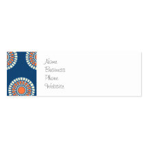 Blue and Orange Mandala Decorative Circles Business Card Templates