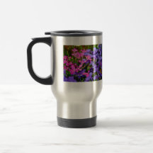 Blue and purple flowers coffee mug