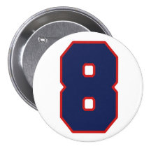 Blue and Red Jersey Number 8 Buttons