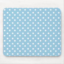 Blue and White Dots Mousepad