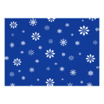 Blue and white snowflakes pattern personalised invitation