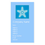 Blue and White Star Snowflake Business Card