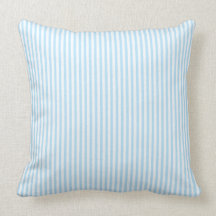 Blue and White stripe throw pillow