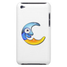 Blue and Yellow Smiling Moon Case-Mate iPod Touch Case
