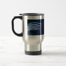 Blue angels in graceful arch formation coffee mug